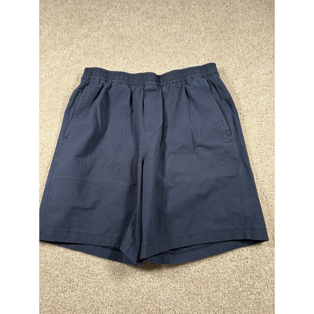 Lululemon Men's Large Bowline Short 8" Blue Versatwill Cotton Stretch LM7BDES